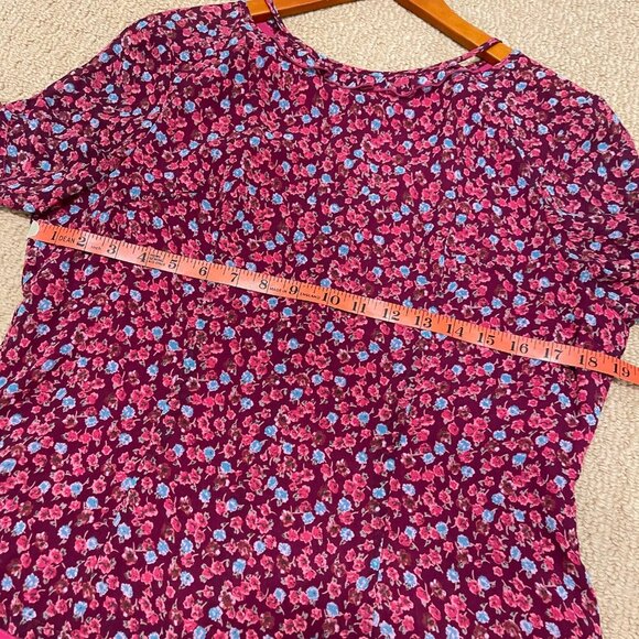 Vintage Floral Cut-Out Blouse – M - Picture 8 of 9